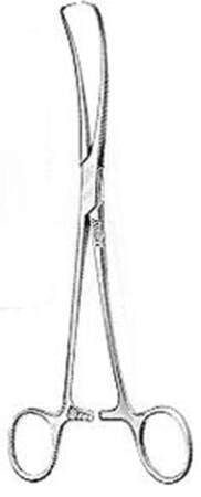 Miltex Miltex Uterine Tenaculum Forceps Jarcho 8 Inch OR Grade Stainless Steel (German) NonSterile Ratchet Lock Finger Ring Handle Curved Pointed Tip - 30-988