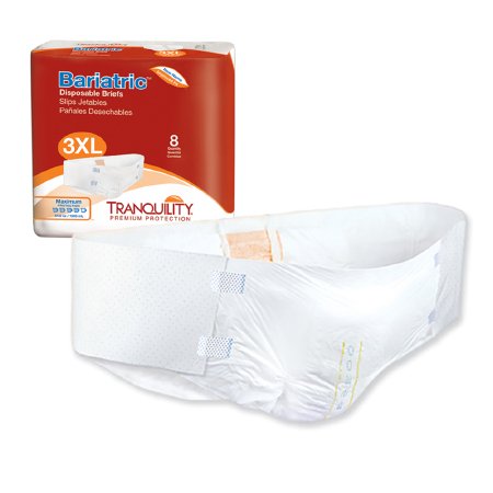 Principle Business Enterprises Tranquility Bariatric Adult Incontinent Brief Tab Closure 3X-Large Disposable Heavy Absorbency - 2190