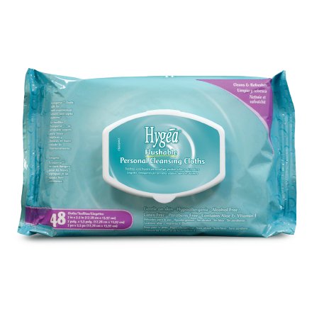 Hygea - Flushable Personal Wipe Soft Pack Aloe / Vitamin E Scented 48 Count - A500F48