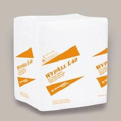 Saalfeld Redistribution WypAll L40 Task Wipe Light Duty White NonSterile Double Re-Creped 12 X 12-1/2 Inch Disposable - 5701