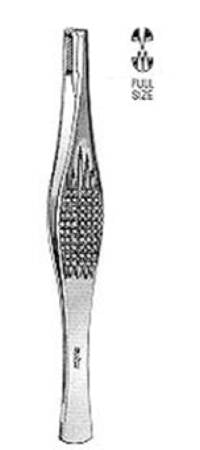 Miltex Miltex Tissue Forceps Ferris-Smith 7 Inch OR Grade Stainless Steel (German) NonSterile NonLocking Thumb Handle Straight Serrated Tips w/1 X 2 Teeth - 26-956
