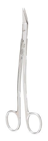 Miltex - Tonsil Scissors Dean 6-3/4 Inch Length OR Grade German Stainless Steel NonSterile Finger Ring Handle Angled Blade Blunt Tip / Blunt Tip - 5-264