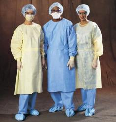 O&M Halyard Inc Halyard Protective Procedure Gown X-Large Unisex NonSterile Yellow - 69125