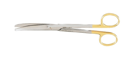 Miltex - Dissecting Scissors Mayo 6-3/4 Inch Length OR Grade German Stainless Steel / Tungsten Carbide NonSterile Finger Ring Handle Straight Beveled Blades Blunt Tip / Blunt Tip - 5-126TC