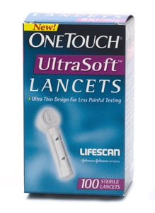 LifeScan OneTouch UltraSoft Lancet Adjustable Depth Lancet Needle 28 Gauge - 353885393102