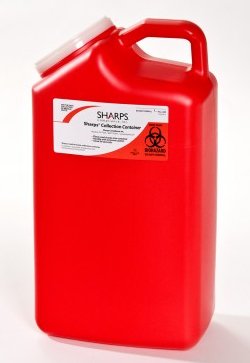 Pro-Tec - Sharps Container 3 Gallon Red Base / Translucent Lid Vertical Entry Snap On Lid - 63000-016