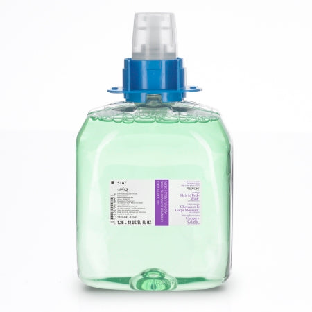 GOJO FMX-12 Provon Shampoo and Body Wash 1250 mL Dispenser Refill Bottle Cucumber Melon Scent - 5187-03