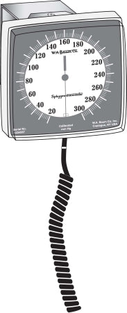 W.A. Baum Baumanometer Aneroid Sphygmomanometer Wall Mount No Cuff - 0933NL