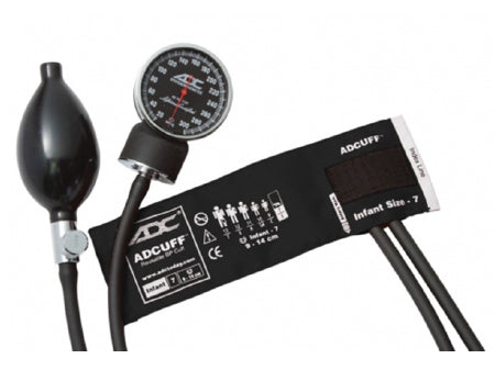 American Diagnostic Corp Diagnostix 720 Series Aneroid Sphygmomanometer Pocket Style Hand Held 2-Tube Newborn Size Arm - 720-7IBK