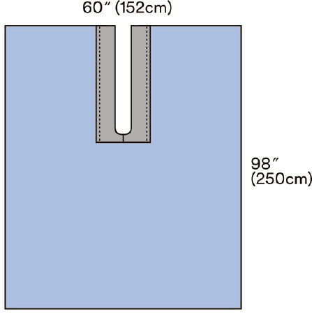 3M Steri-Drape - Surgical Drape Split Drape 59 W X 98 L Inch Sterile - 9044