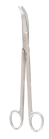 Miltex - Operating Scissors Jorgenson 9 Inch Length OR Grade German Stainless Steel NonSterile Finger Ring Handle Strongly Curved Blade Blunt Tip / Blunt Tip - 5-243