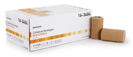 McKesson McKesson Cohesive Bandage 4 Inch X 5 Yard Standard Compression Self-adherent Closure Tan NonSterile - 16-3404