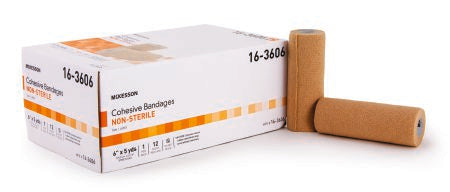McKesson McKesson Cohesive Bandage 6 Inch X 5 Yard Standard Compression Self-adherent Closure Tan NonSterile - 16-3606