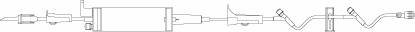 B. Braun B Series Administration Set 60 Drops / mL Drip Rate 109 Inch 2 Ports - 375128