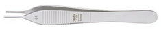 Miltex - Tissue Forceps DeBakey-Adson 4-3/4 Inch Length OR Grade German Stainless Steel NonSterile NonLocking Thumb Handle Straight Serrated Tip - 6-125
