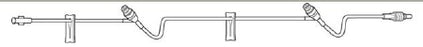 Baxter Extension Set 43 Inch 2 Ports 6.3 mL Priming Volume DEHP - 2C8612