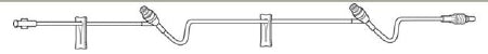 Baxter Extension Set 43 Inch 2 Ports 6.3 mL Priming Volume DEHP - 2C8612