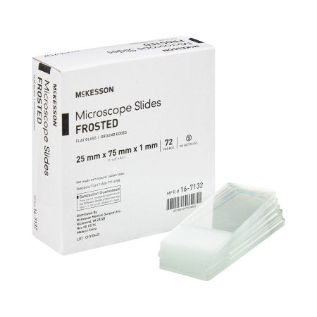 McKesson - Microscope Slide 1 X 3 Inch X 1 mm Frosted End - 16-7132