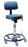 Pedigo Products - Surgeon Stool Backrest Pneumatic Height Adjustment 5 Casters Black - P-6000-BLK
