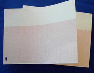 Kendall - Diagnostic Recording Paper Thermal Paper 8-1/2 Inch X 183 Foot Z-Fold Red Grid - 9031