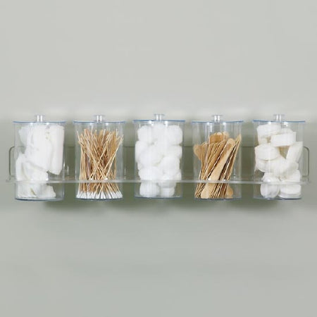 Clinton Industries Wall Mount Jar Rack 7.5 X 24 Inch, Clear, Acrylic - T-88
