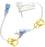 Gripper Plus - Huber Infusion Set 20 Gauge 1-1/4 Inch 8 Inch Tubing Split Septum Y-Site Port - 21-2867-24