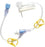 Smiths Medical Gripper Plus Huber Infusion Set 20 Gauge 1-1/4 Inch 8 Inch Tubing Split Septum Y-Site Port - 21-2867-24