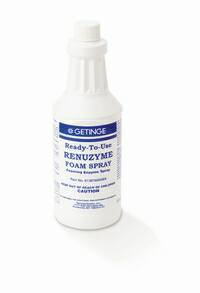 Getinge Renuzyme Dual Enzymatic Instrument Detergent Foam RTU 1 Quart Spray Bottle Green Apple Scent - 61301604584