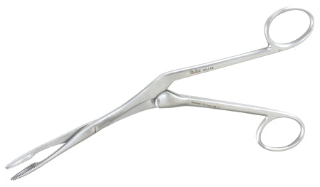 Miltex - Septum Forceps Knight 6-3/4 Inch Length OR Grade German Stainless Steel NonSterile NonLocking Finger Ring Handle Angled Serrated Tips - 20-148
