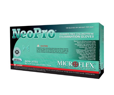 NeoPro - Exam Glove Large NonSterile Polychloroprene Standard Cuff Length Textured Fingertips Green Chemo Tested - NPG-888-L
