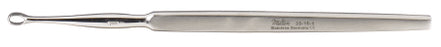 Miltex Miltex Dermal Curette Piffard 5-1/2 Inch Length Single-ended Flat Handle Size 1, 3 mm Tip Straight Fenestrated Oval Tip - 33-16-1
