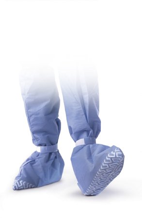 Medline - Boot Cover One Size Fits Most Knee High Nonskid Sole Blue NonSterile - NON27144