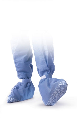 Medline - Boot Cover One Size Fits Most Knee High Nonskid Sole Blue NonSterile - NON27144