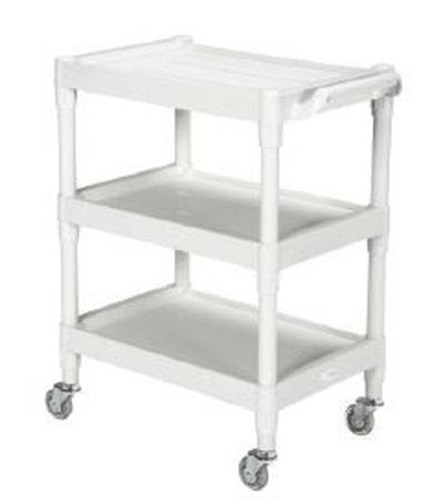 McKesson McKesson Utility Cart Plastic 17.5 X 25.25 X 35 Inch 3 Shelves Light Gray - 81-63530