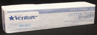 Venture - Cotton Filled Gauze Sponge Cotton Filled Gauze 8-Ply 3 X 3 Inch Square NonSterile - 908223