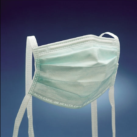 3M Surgical Mask Pleated Tie Closure One Size Fits Most Green - 1835