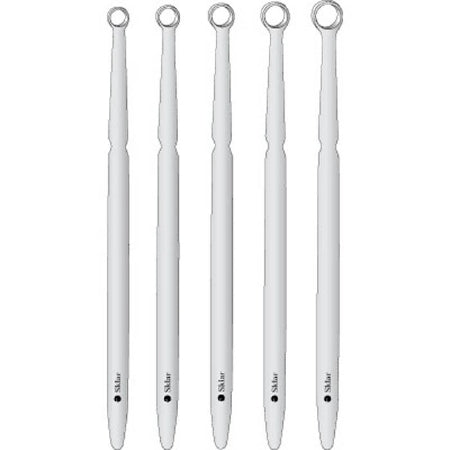 Sklar - Dermal Curette Set 5-1/2 Inch Length Round Handle Assorted Tip Sizes Straight Blunt Round Loop Tip - 96-1199