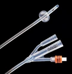 Bard Lubri-Sil Foley Catheter 3-Way Standard Tip 5 cc Balloon 20 Fr. Antimicrobial Hydrogel Coated Silicone - 70520L