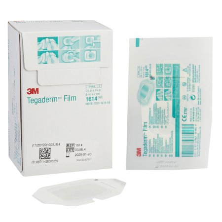 3M Tegaderm - Transparent Film Dressing with Border Rectangle 2-3/8 X 2-3/4 Inch Frame Style Delivery With Label Sterile - 1614