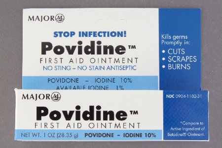Major Pharmaceuticals Povidine Antiseptic 1 oz. Ointment Bottle - 904110231