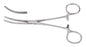 Vantage - Tube Occluding Forceps St. Vincent 6-1/4 Inch Length Floor Grade Stainless Steel NonSterile Ratchet Lock Finger Ring Handle Curved Smooth Jaws - V97-584