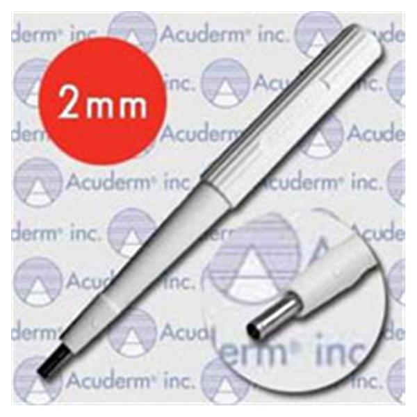 Acuderm Biopsy Punch Dermal Acu-Punch 2Mm Ribbed Hollow Handle Ss Bld Disp Strl 50/Bx - P250
