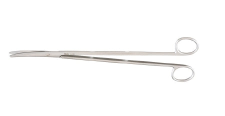Miltex - Dissecting Scissors Metzenbaum-Nelson 11 Inch Length OR Grade German Stainless Steel NonSterile Finger Ring Handle Curved Blade Blunt Tip / Blunt Tip - 5-192