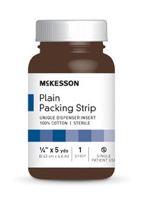 McKesson McKesson Wound Packing Strip Cotton Non-impregnated 1/4 Inch X 5 Yard Sterile - 61-59120