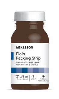McKesson McKesson Wound Packing Strip Cotton Non-impregnated 2 Inch X 5 Yard Sterile - 61-59420
