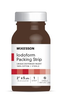 McKesson McKesson Wound Packing Strip Cotton Iodoform 2 Inch X 5 Yard Sterile - 61-59445