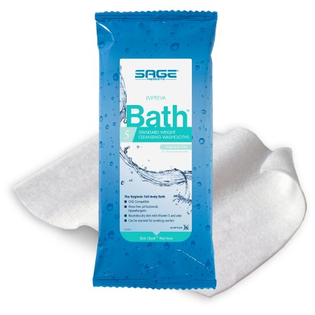 Impreva Bath - Rinse-Free Bath Wipe Soft Pack Aloe Unscented 5 Count - 7987
