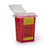 BD - Sharps Container 7 H X 4-9/10 W X 3-9/10 D Inch 1 Quart Red Base / Clear Lid Vertical Entry Hinged Snap On Lid - 305635