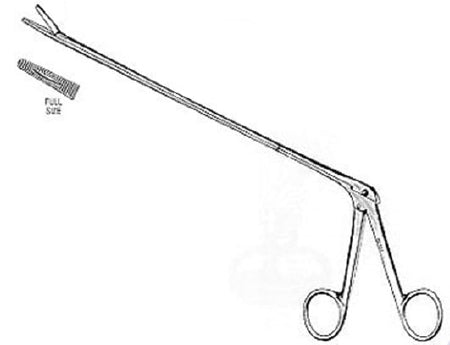 Miltex Miltex Uterine Forceps Mathieu 11-1/2 Inch OR Grade Stainless Steel (German) NonSterile NonLocking Finger Ring Handle Straight Serrated Tips - 29-102