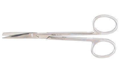 Miltex Miltex Plastic Surgery Scissors Wagner 4-3/4 Inch Length OR Grade Stainless Steel (German) NonSterile Finger Ring Handle Curved Blade Sharp/Blunt - 5-278
